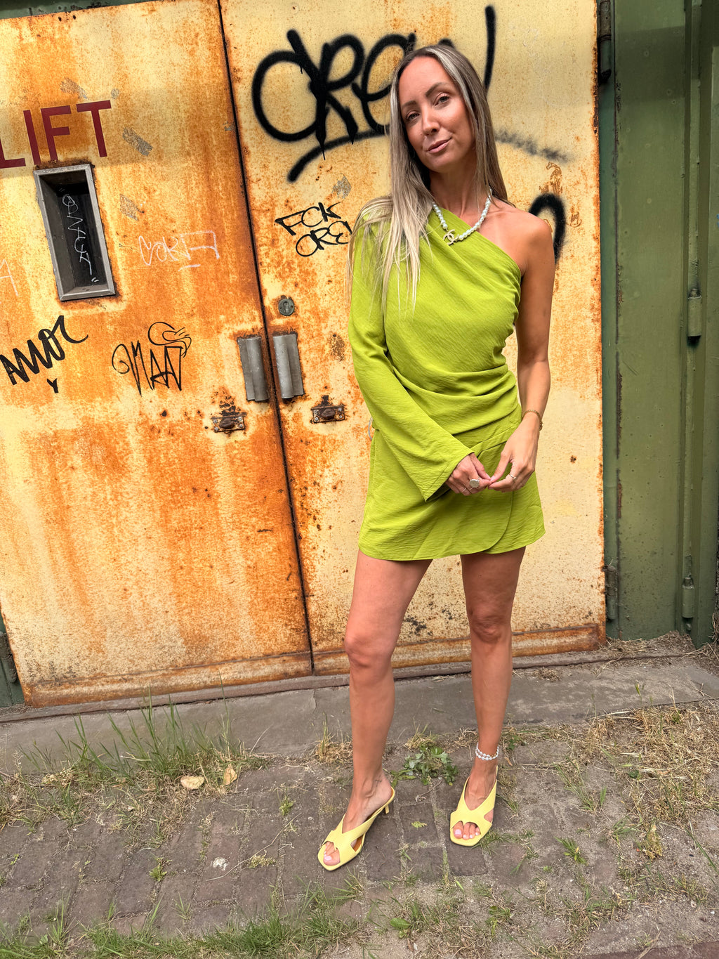 Ozzy skort matcha – Dames skort voor de zomer | S & M