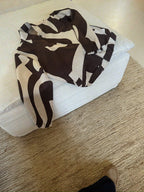 Sammy suede jacket – Brown beige print