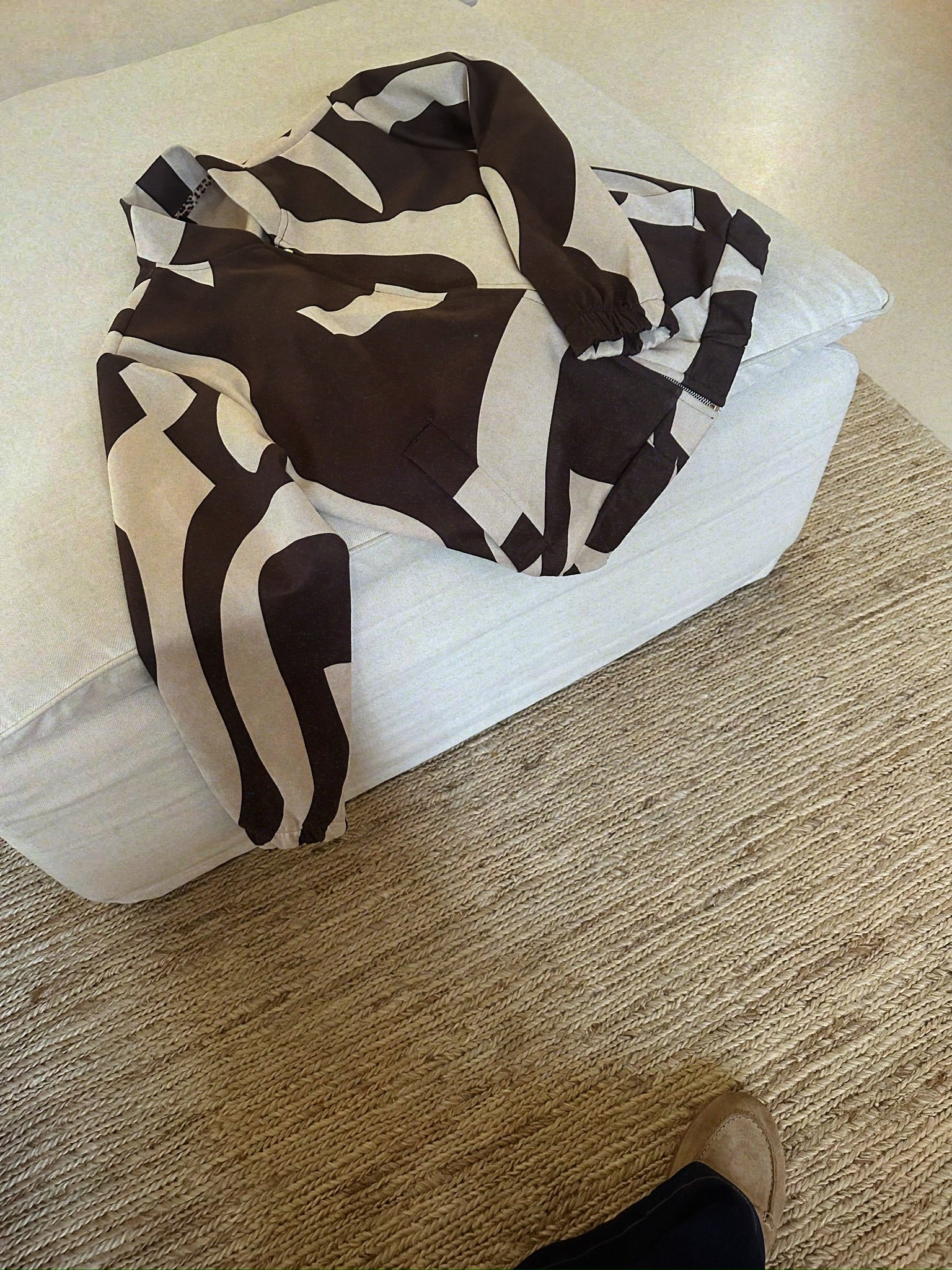 Sammy suede jacket – Brown beige print