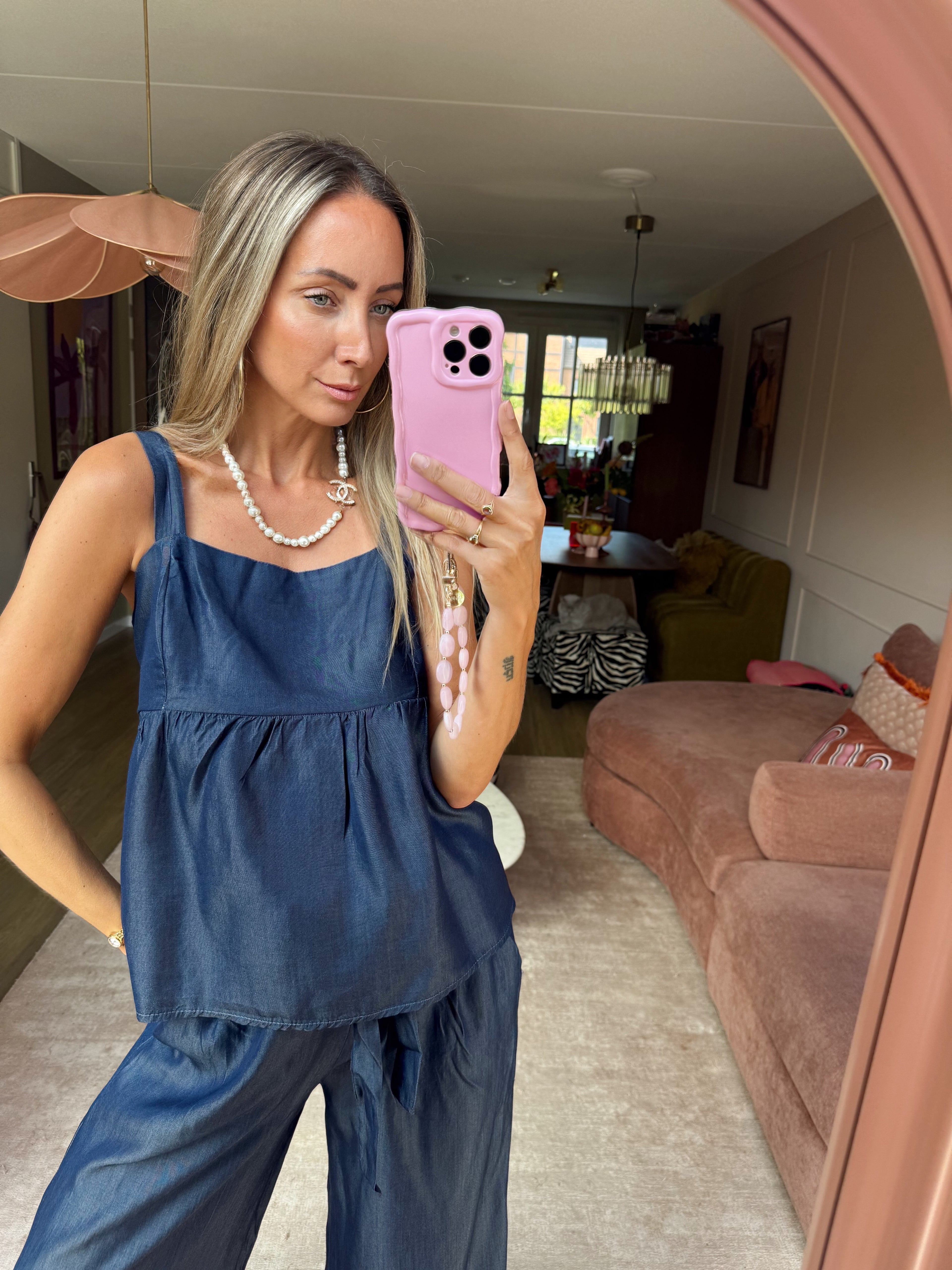 Channy Summer top dark denim