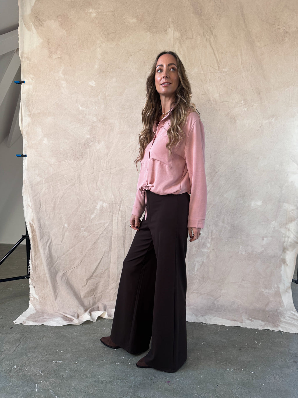 Elena stretch pants donker bruin | XS t/m L | Chic & comfy