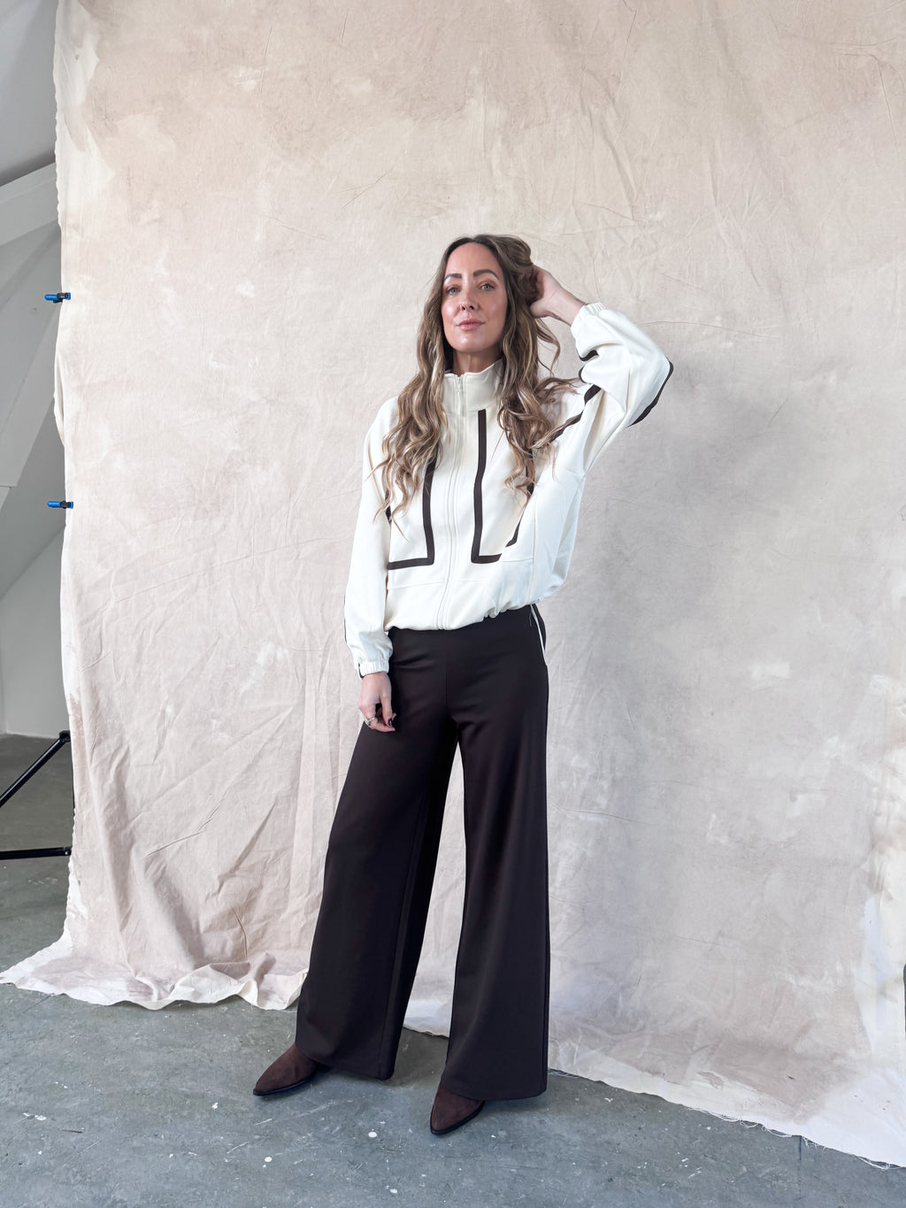 Elena stretch pants donker bruin | XS t/m L | Chic & comfy