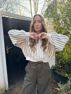 1️⃣ Cleo cargo pants dames
2️⃣ Cargo broek dames valt op maat XS/S M/L
3️⃣ Model draagt Cleo cargo pants XS/S
4️⃣ Stoere cargo pants dames outfit
