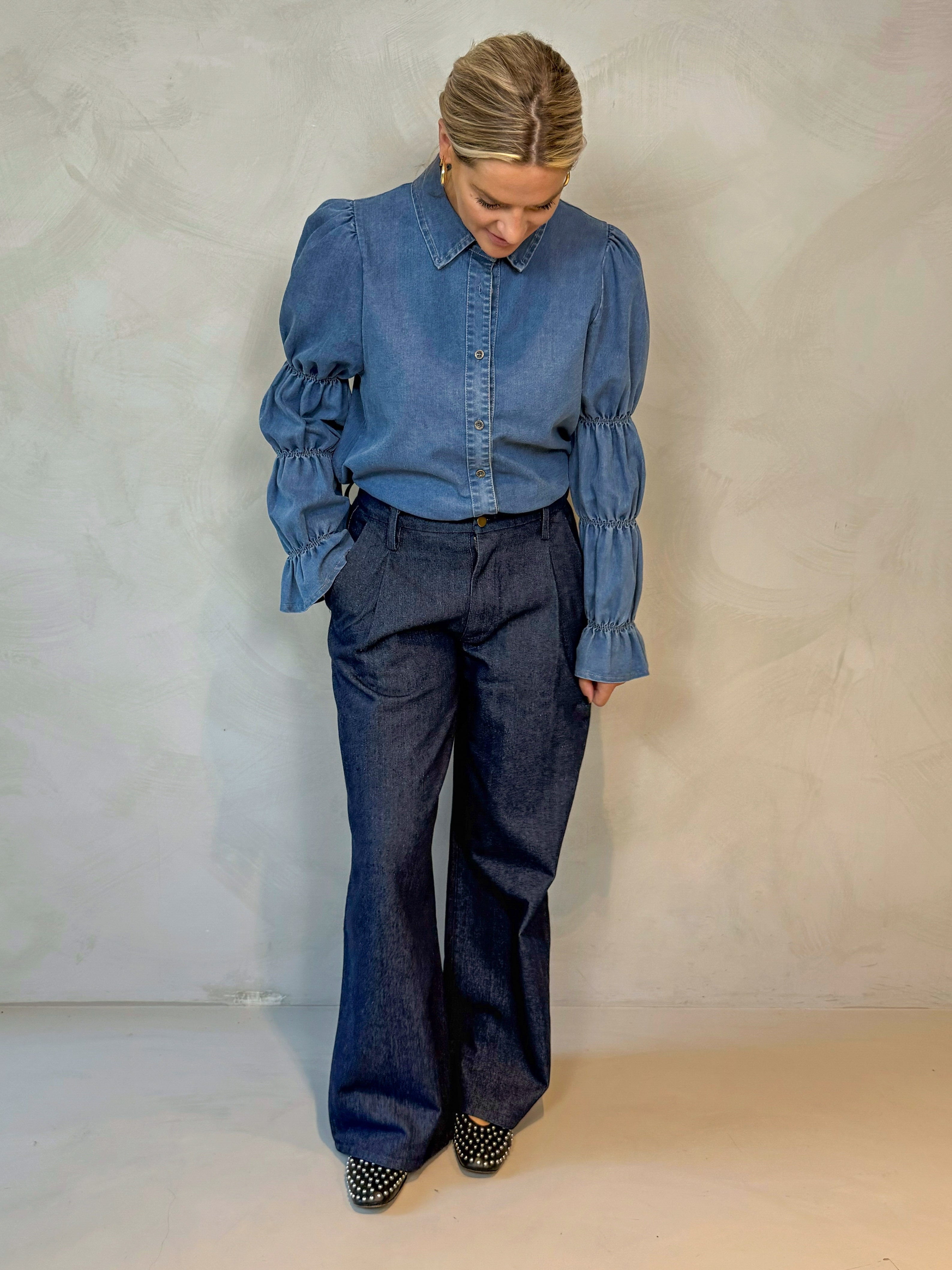 Ginny Jeans Blouse Medium Blue