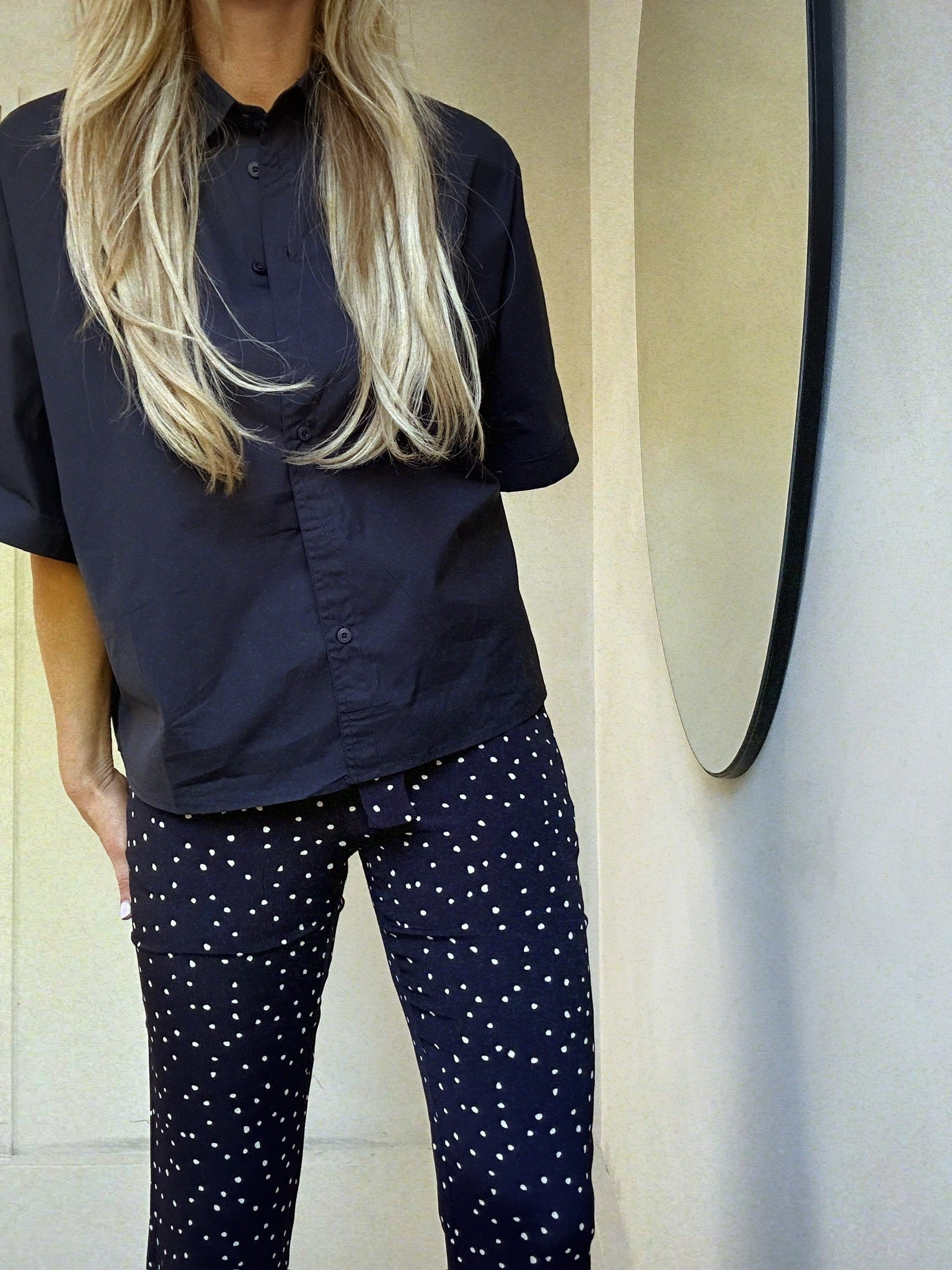 Sonny Dot Pants Dark blue