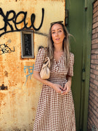 Daisy Dress Checked – Bruin Geruit