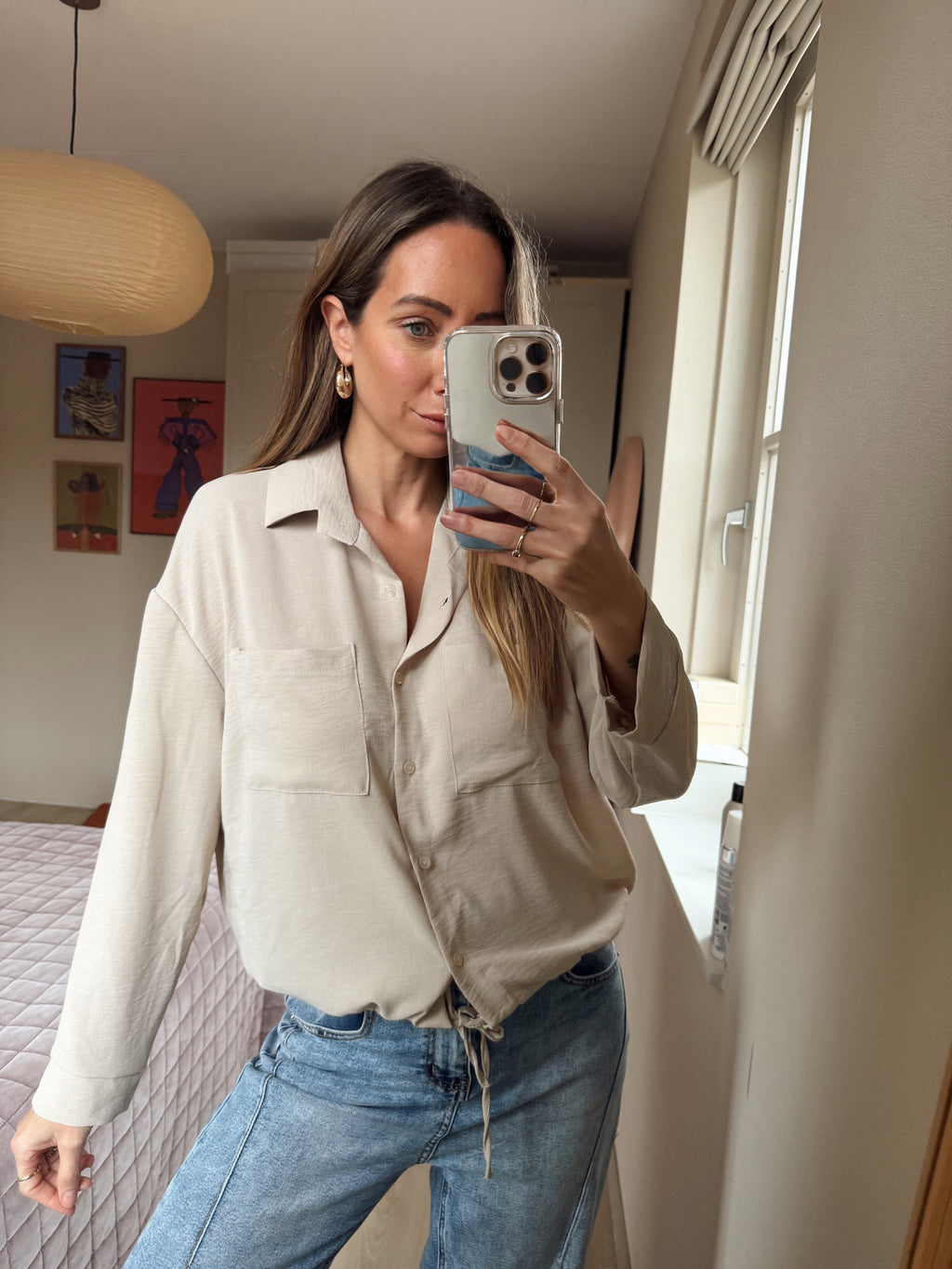 1️⃣ Francy blouse dames
2️⃣ Soepel vallende blouse met koordjes
3️⃣ Frisse dames blouse S M
4️⃣ Francy blouse gecombineerd met jeans