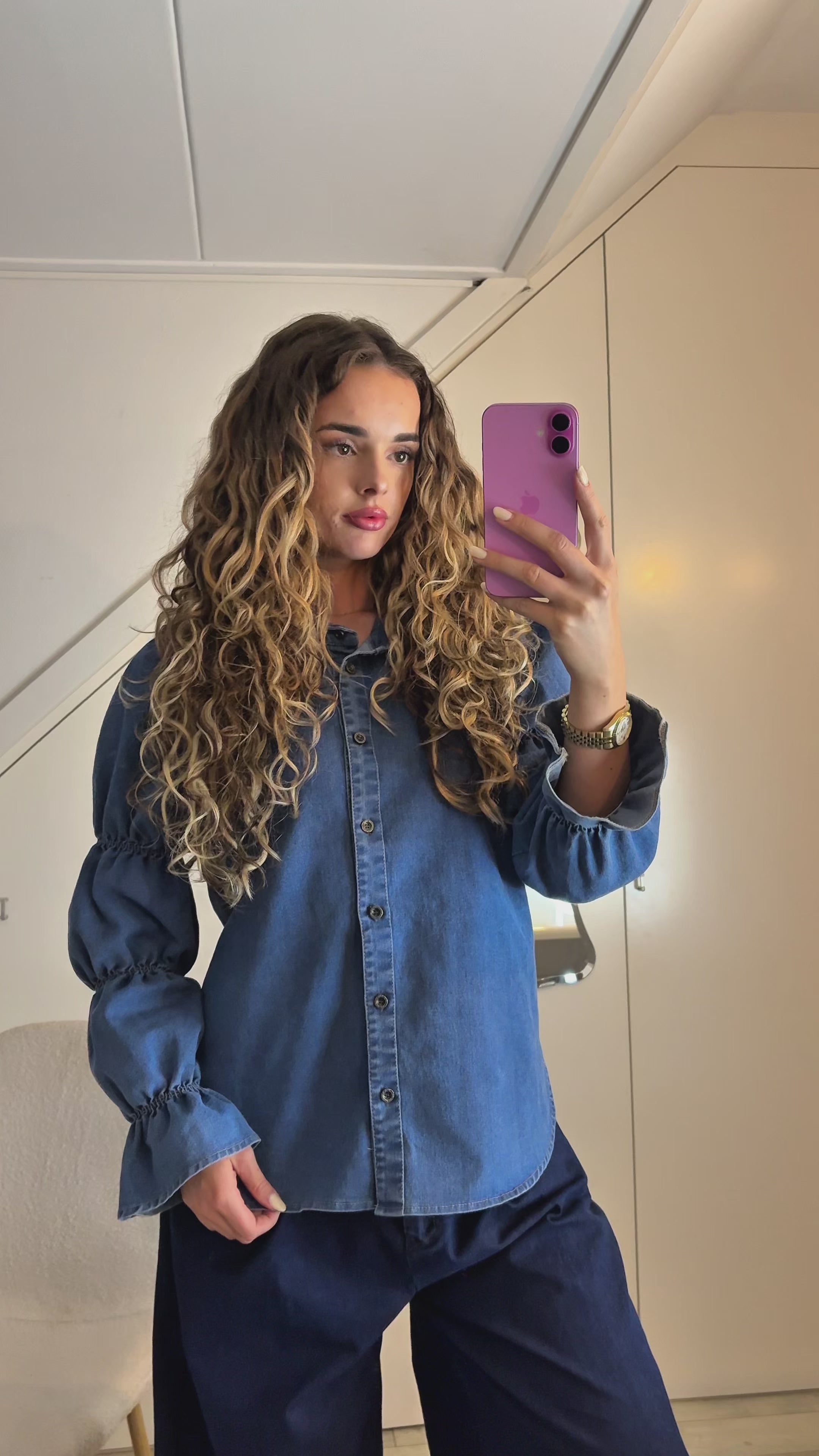 Ginny Jeans Blouse Medium Blue