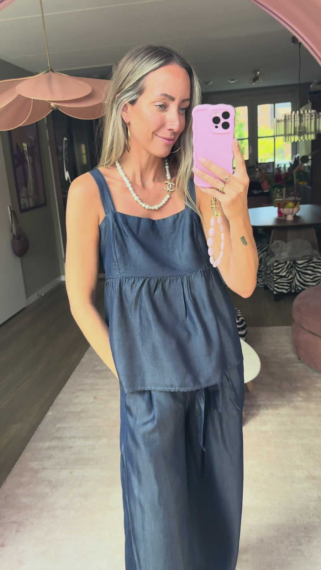 Channy Summer top dark denim