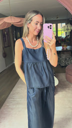 Channy Summer top dark denim